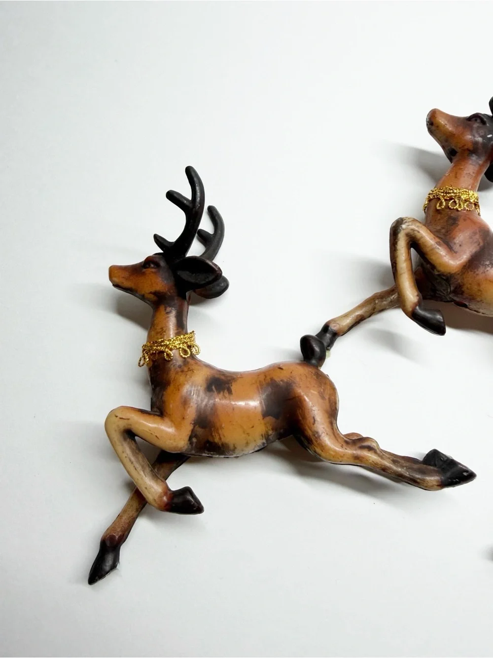 Vintage Celluloid Reindeer Set of 3